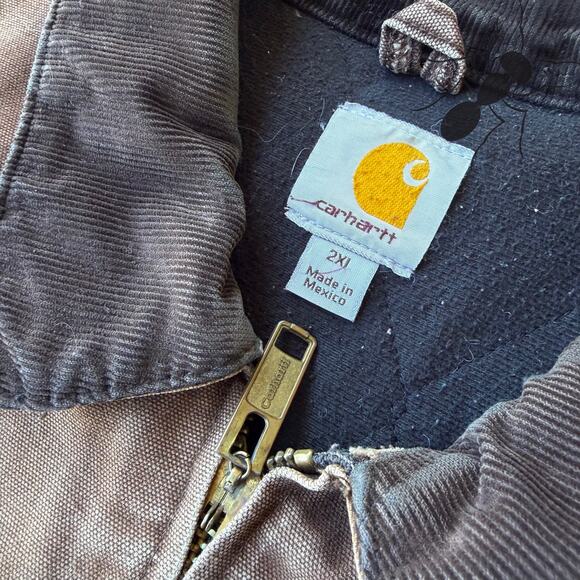 Vintage Y2K Carhartt J14 DKB faded brown work wear jacket - Picture 9 of 9